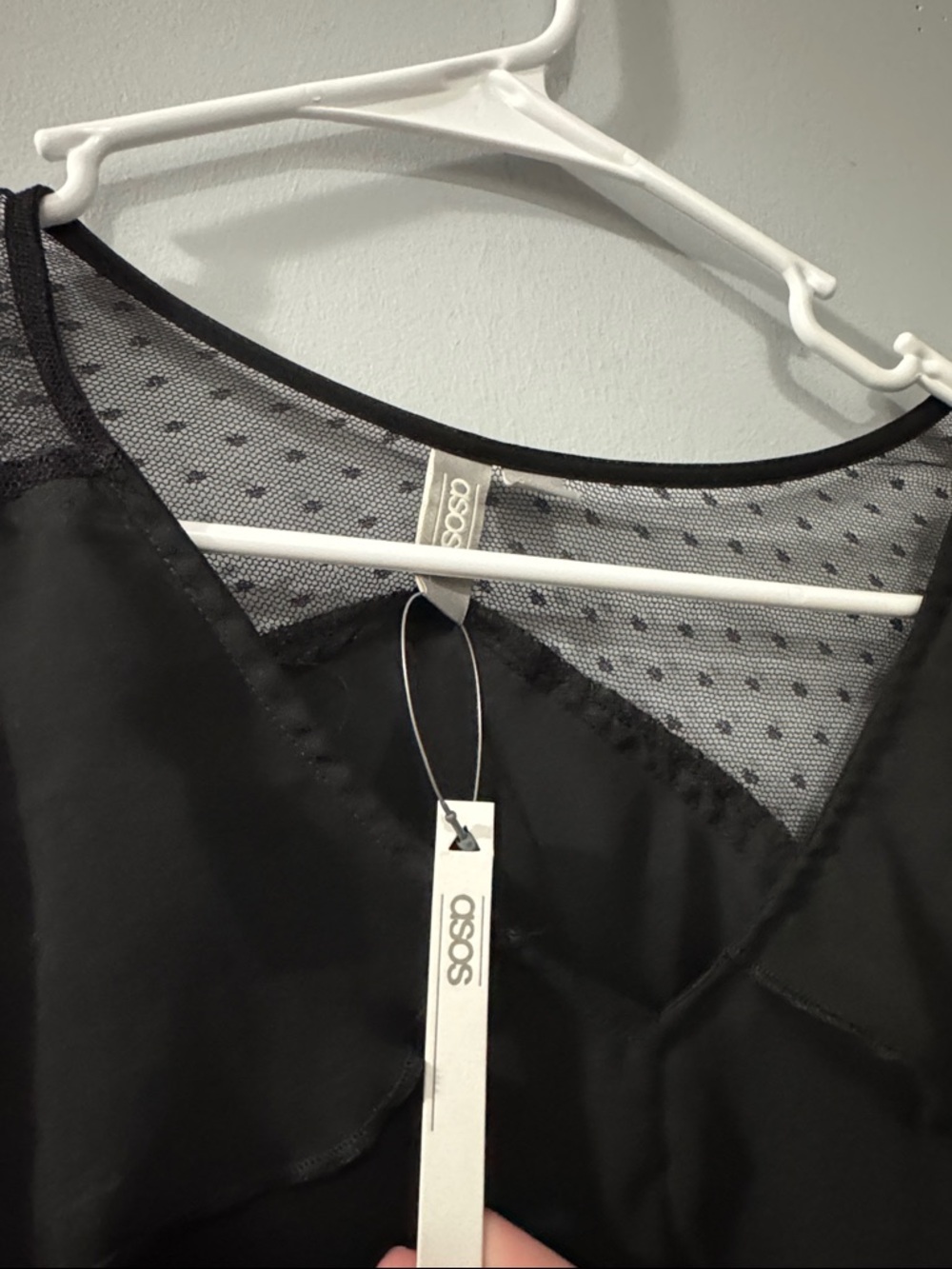 ASOS Black Ruffle Sheer Blouse - Picture 10 of 10